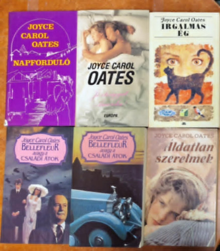 Joyce Carol Oates - 6db Joyce Carol Oates k�nyv:Napfordul�, �ldatlan szerelmek; J� �tv�gyat, Amerika!; Irgalmas �g; Bellefleur, avagy a csal�di �tok 1-2