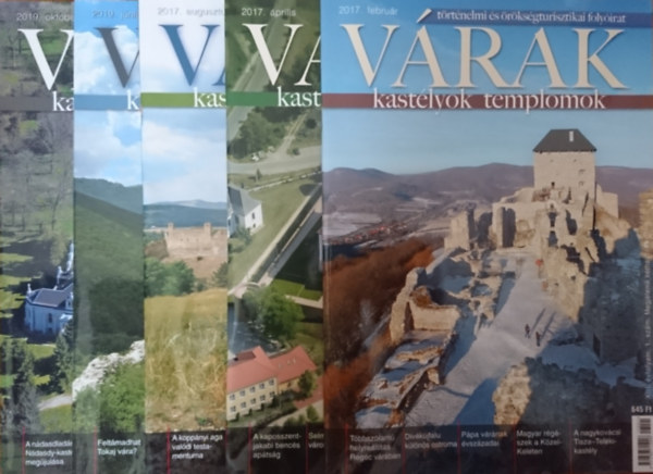 5db Vrak, kastlyok, templomok szrvnyszm: 2017. februr, 2017. prilis, 2017. augusztus, 2019. jnius, 2019. oktber