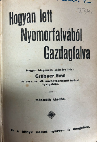 Grber Emil - Hogyan lett nyomorfalvbl gazdagfalva