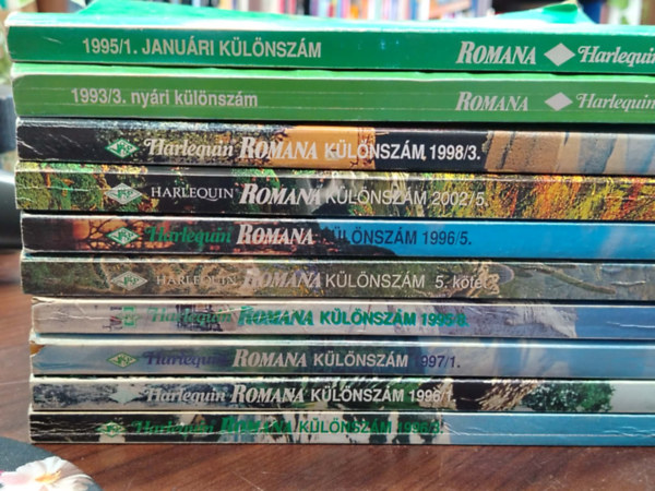 KÖNYVCSOMAG, 10 DB. ROMANA KÜLÖNSZÁM - 1995/1, 1993/3, 1998/3, 2002/5, 1996/5, 1995/8, 1997/1, 1996/1, 1996/3