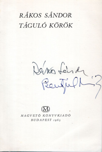 R�kos S�ndor - T�gul� k�r�k-versek dedik�lt