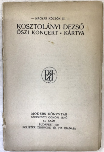 Kosztolnyi Dezs - szi koncert - Krtya