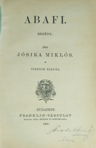 J�sika Mikl�s - Abafi