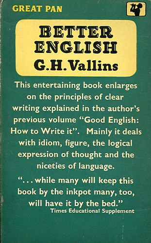 G.H. Vallins - Better english