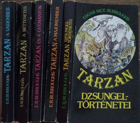 Edgar Rice Burroughs - Tarzan, a majomember + Tarzan, a vadember + Tarzan, a rettenetes + Tarzan s a gymntok + Tarzan dzsungeltrtnetei (5 ktet)