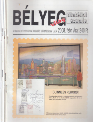 Rigóczki Csaba - Bélyegvilág 2008/2,3,5,6,7-8. számok (5 db. lapszám)