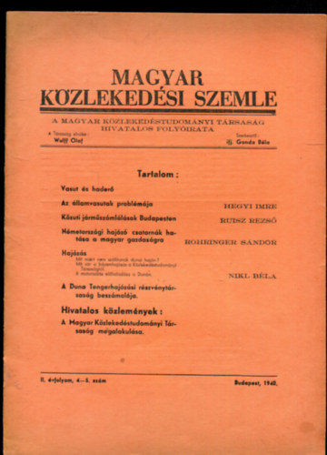 ifj. Gonda B�la - Magyar K�zleked�si szemle II. �vfolyam 4-5. sz�m