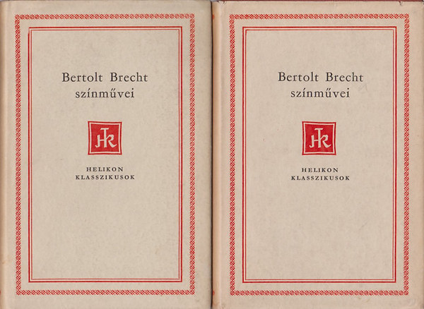Szerkesztette: Vajda Gy�rgy Mih�ly Bertolt Brecht - Walk� Gy�rgy - Bertolt Brecht sz�nm�vei 1-2. (Helikon Klasszikusok)