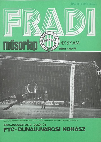 Nagy Bla  (szerk.) - Fradi msorlap 47. szm