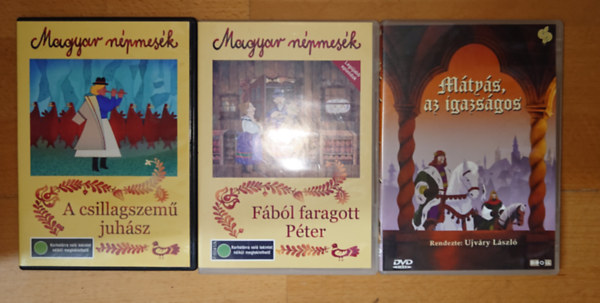 3 klasszikus magyar mese DVD: A csillagszem� juh�sz, F�b�l faragott P�ter, M�ty�s, az igazs�gos