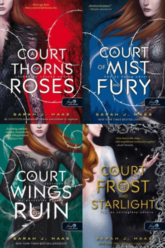 Sarah J. Maas - Tüskék és rózsák udvara sorozat 1-4.: Tüskék és rózsák udvara + Köd és harag udvara + Szárnyak és pusztulás udvara + Fagy és csillagfény udvara