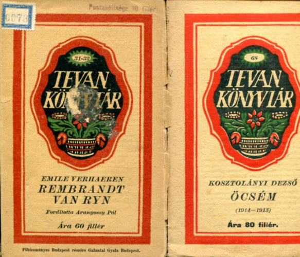 Tbb szerz - 2 db TEVAN knyvtr ktet