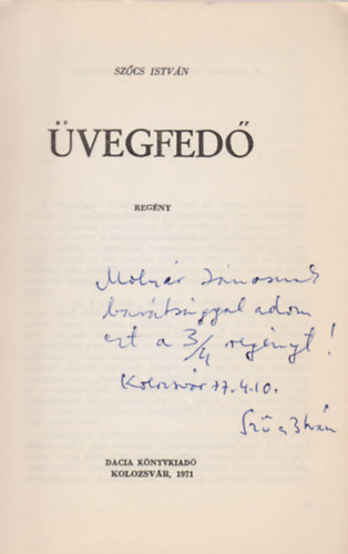 Szcs Istvn - vegfed (Dediklt)