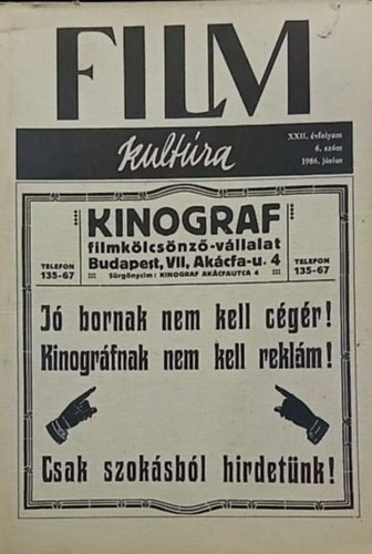 Filmkultúra 1986. június
