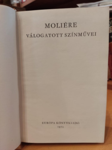 Molire - Molire vlogatott sznmvei