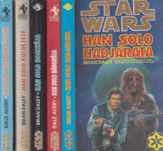 5 db Han Solo könyv: Hans Solo hadjárata + Han Solo háborúja + Han Solo bosszúja + Han Solo küldetése + Han Solo a birodalmi ügynök