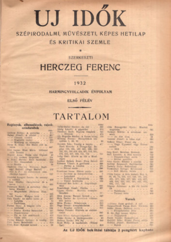 Herczeg Ferenc (szerk.) - Új idők 1932 I-II. (teljes)