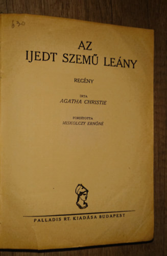 Agatha Christie - Az ijedt szem� l�ny (ford�totta Miskolczy Ern�n�)