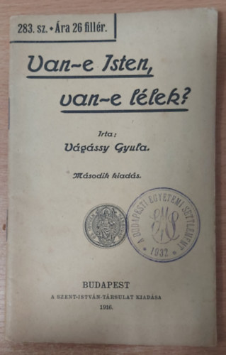 V�g�ssy Gyula - Van-e Isten? Van-e l�lek?