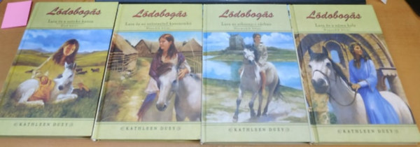 Kathleen Duey - 4 db Lódobogás 1.-4. kötet: Lara és a szürke kanca; Lara és az ezüstszínű kancacsikó; Lara az atherny-i várban; Lara és a néma hely
