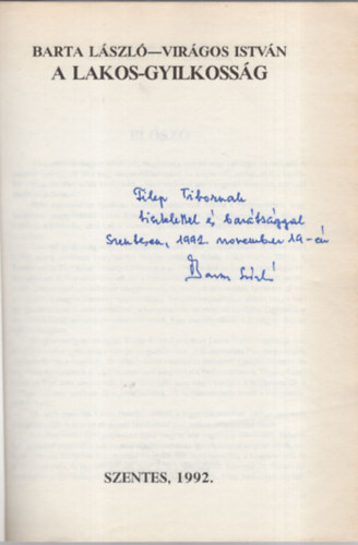 Vir�gos Istv�n Barta L�szl� - A Lakos-gyilkoss�g - Dedik�lt