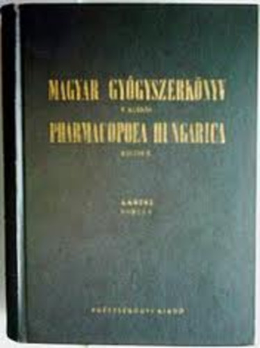 Magyar gygyszerknyv 1954 II. ktet (V. kiads)