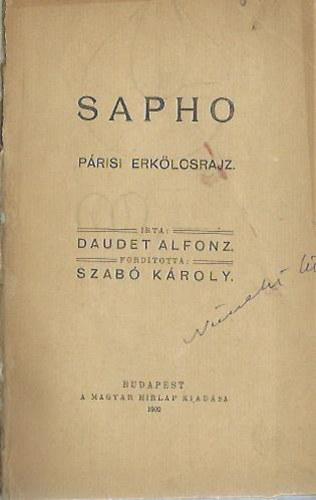 Daudet Alphonse - Sapho - Prisi erklcsrajz