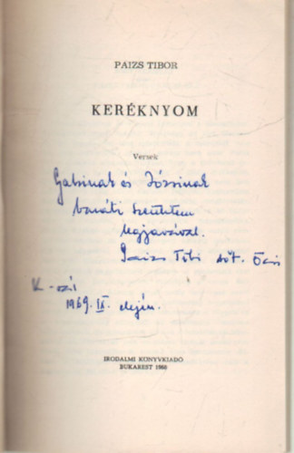 Paizs Tibor - Ker�knyom