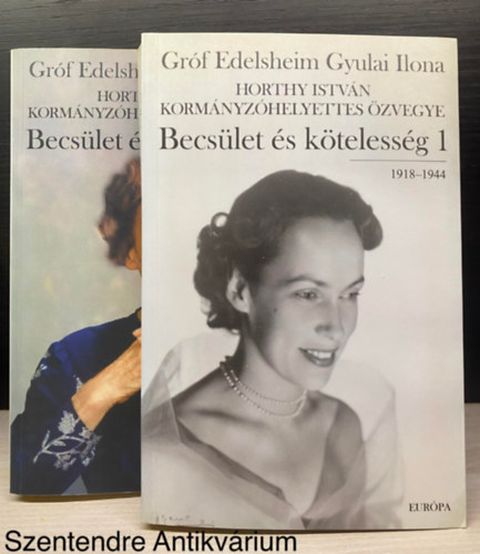 Szerk.: Ocsovai Gbor; Stemlern Balog Ilona Grf Edelsheim Gyulai Ilona - Becslet s ktelessg 1-2. - 1918-1944/1945-1998 (Sajt kppel)