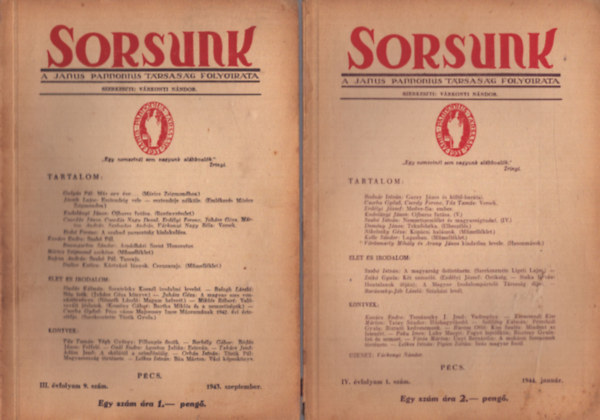 Vrkonyi Nndor  (szerk.) - Sorsunk 1943-1947. (13 db egytt)