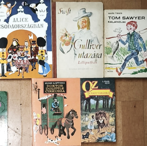 Hugh Lofting, Mark Twain, Lewis Caroll, Swift L. Frank Baum - 5db klasszikus gyermek s ifjsgi trtnet - L. Frank Baum-Oz, a Nagy Varzsl, Hugh Lofting-Doktor Dolittle cirkusza, Mark Twain-Tom Sawyer kalandjai, Swift-Gulliver utazsa Lilliputban, Lewis Caroll-Alice Csodaorszgban
