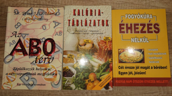 Catherine Whitney - 3 k�nyv di�t�z�knak: Az Abo terv, Kal�riat�bl�zatok, Fogy�k�ra �hez�s n�lk�l