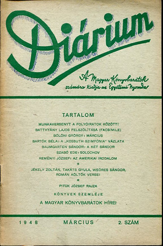 Kenyeres Imre  (szerk.) - Di�rium 1948 M�rcius 2. sz�m