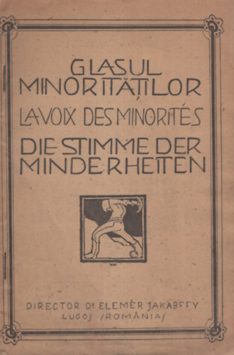Glasul Minorit��ilor. La Voix des Minorit�s. Die Stimme der Minderheiten. Mai 1927.
