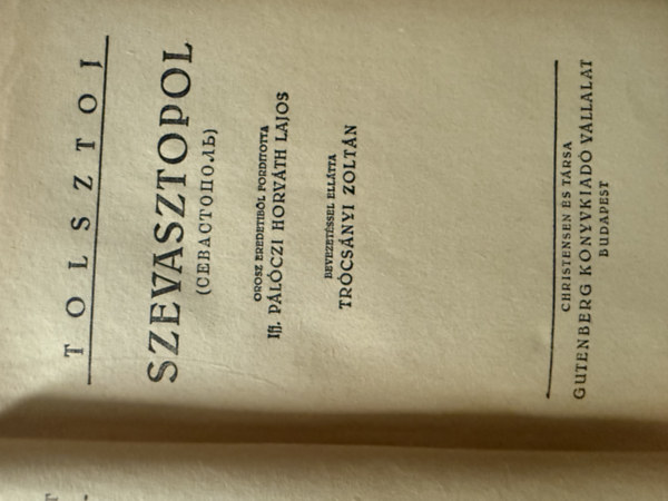 Lev Tolsztoj - Szevasztopol