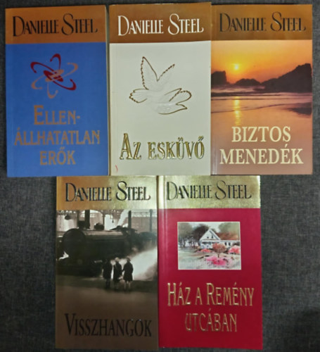 Danielle Steel - (5db) Danielle Steel k�nyvcsomag: Ellen�llhatatlan er�k / Az esk�v� / Biztos mened�k / Visszhangok / H�z a rem�ny utc�ban