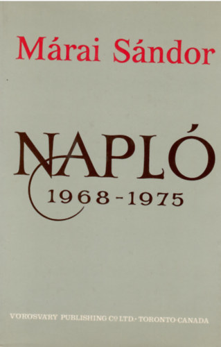 Mrai Sndor - Napl 1968-1975