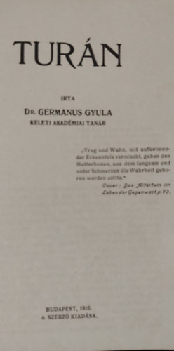 Germanus Gyula - Turn