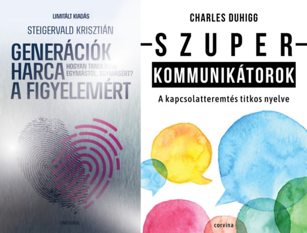 Steigervald Krisztin - 2 db knyv a sikeres kapcsolatteremtsrl: Genercik harca - Hogyan rtsk meg egymst? - nnepi, limitlt kiads + Szuperkommuniktorok - A kapcsolatteremts titkos nyelve
