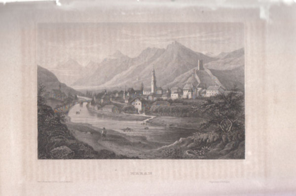 Meran (vros, szak-Olaszorszg, Eurpa) (16x23,5 cm lapmret eredeti aclmetszet, 1856-bl)