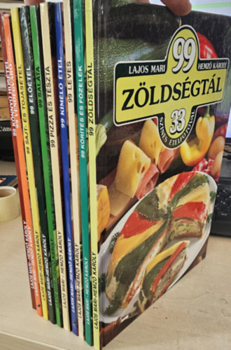 99 knny hstel + 99 vendgvr+10db szakcsknyv, KNYVMENT AJNLAT: 99 sajt- s tojstel+ 99 eltel+ 99 salta+ 99 pizza s tszta+ 99 kml tel+ 99 leves+ 99 krts s fzelk+ 99 zldsgtl