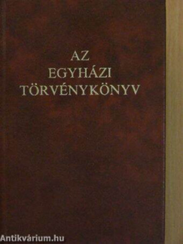 Erd Pter  (szerk.) - Az egyhzi trvnyknyv