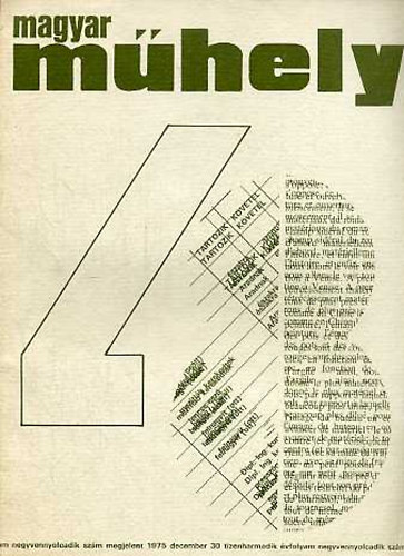 Magyar Műhely 1975 december (13. évf. 48. szám)