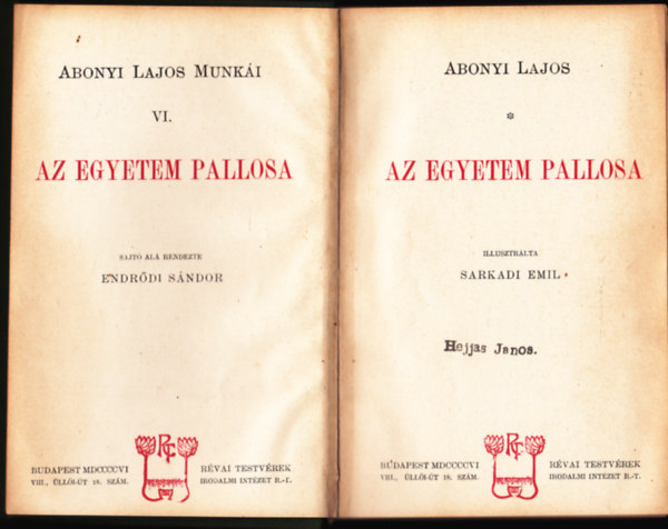 Abonyi Lajos - Az egyetem pallosa