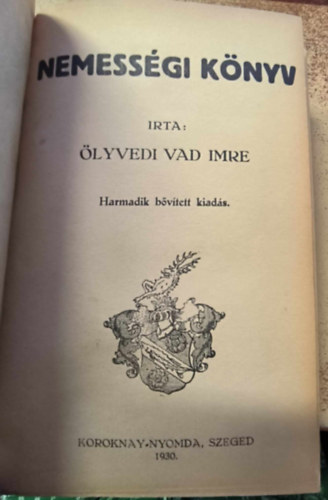 �lyvedi Vad Imre - Nemess�gi k�nyv