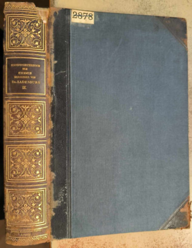 Prof Dr. A. Ladenburg - Neues Handwörterbuch der Chemie IX. Band (1891)