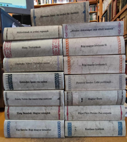 Magvet� Kiad� - 15 db. k�tet a Magyar H�rmond� sorozatb�l, c�mek a term�klapon