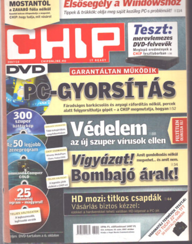 Harangozó Csongor - 3 db Chip magazin egybekötve: 2007/10., 11. 12. számok