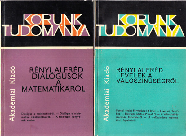 Rnyi Alfrd - Dialgusok a matematikrl + Levelek a valsznsgrl (2 m)