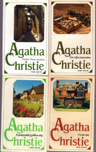 Agatha Christie - 6 db Agatha Christie ktet (Hunga Knyvek): ti clja ismeretlen - Ferde hz - Parker Pyne nyomoz - Szunnad gyilkossg - A titokzatos Mr. Quin - "Balhvelykem bizsereg..."